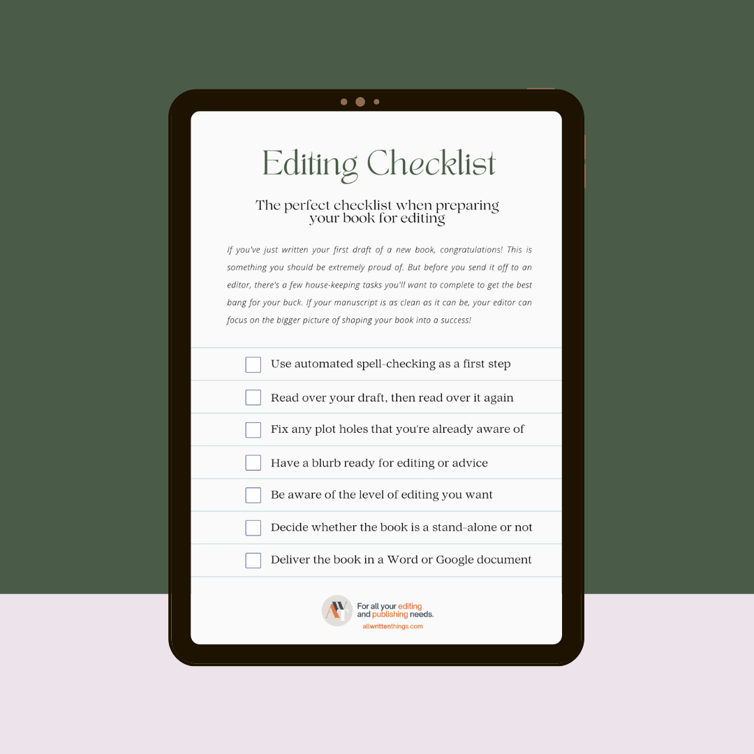 Editing Checklist Creating A Checklist