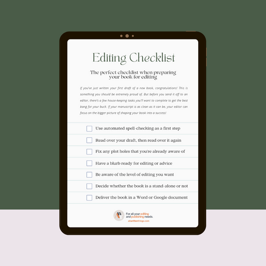 FREE Editing Checklist for Beginners | All Written Things