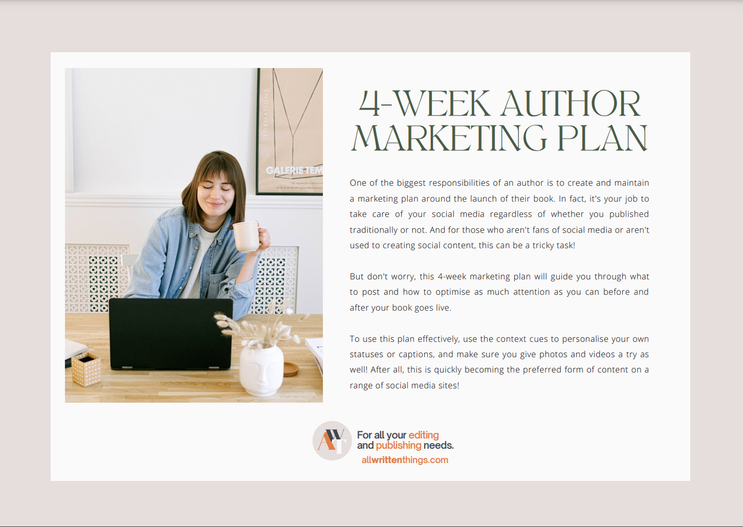 4-Week Author Marketing Plan | All Written Things