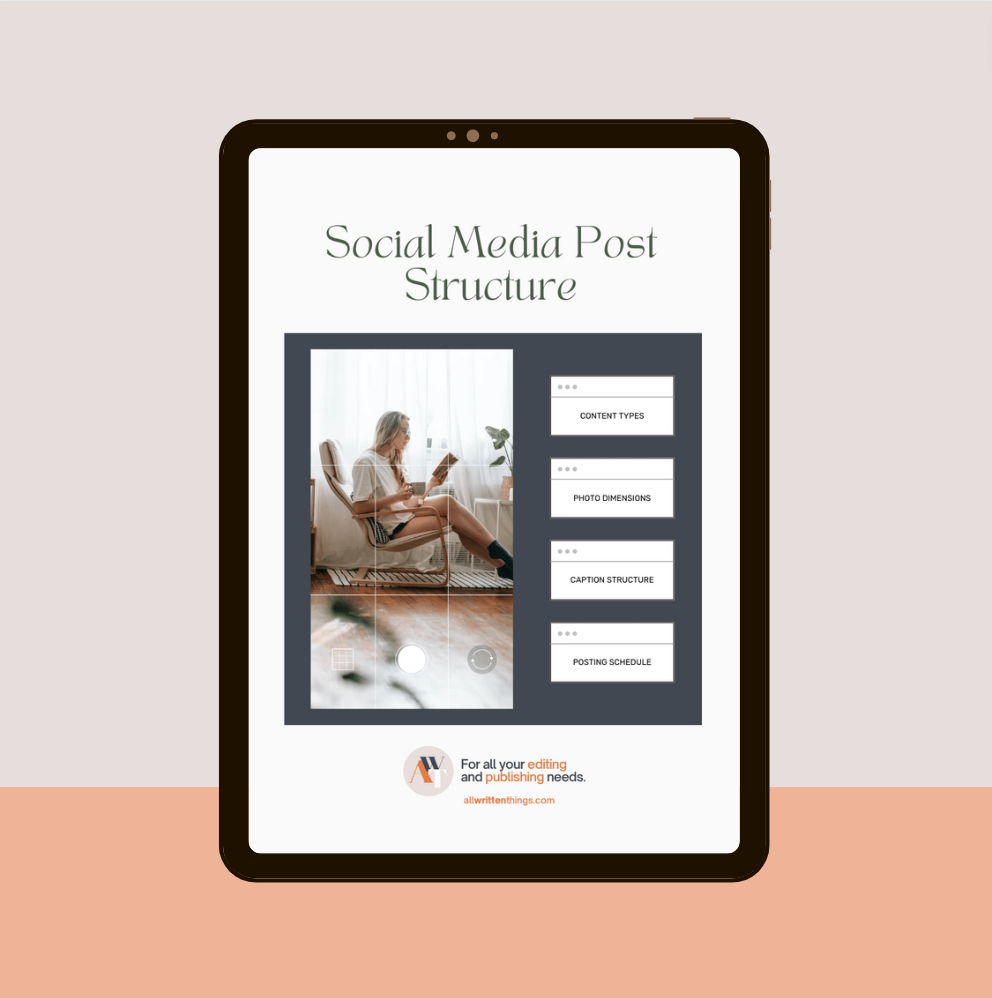 FREE Social Media Post Structure Guide | All Written Things